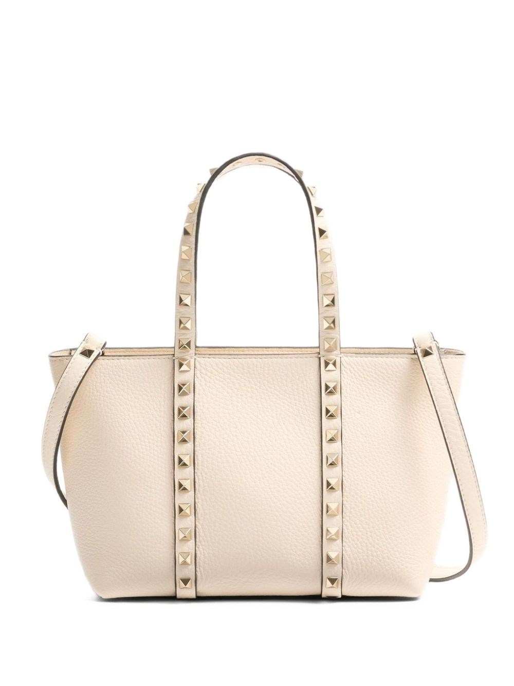 Valentino Garavani Small Rockstud Tote Bag In White