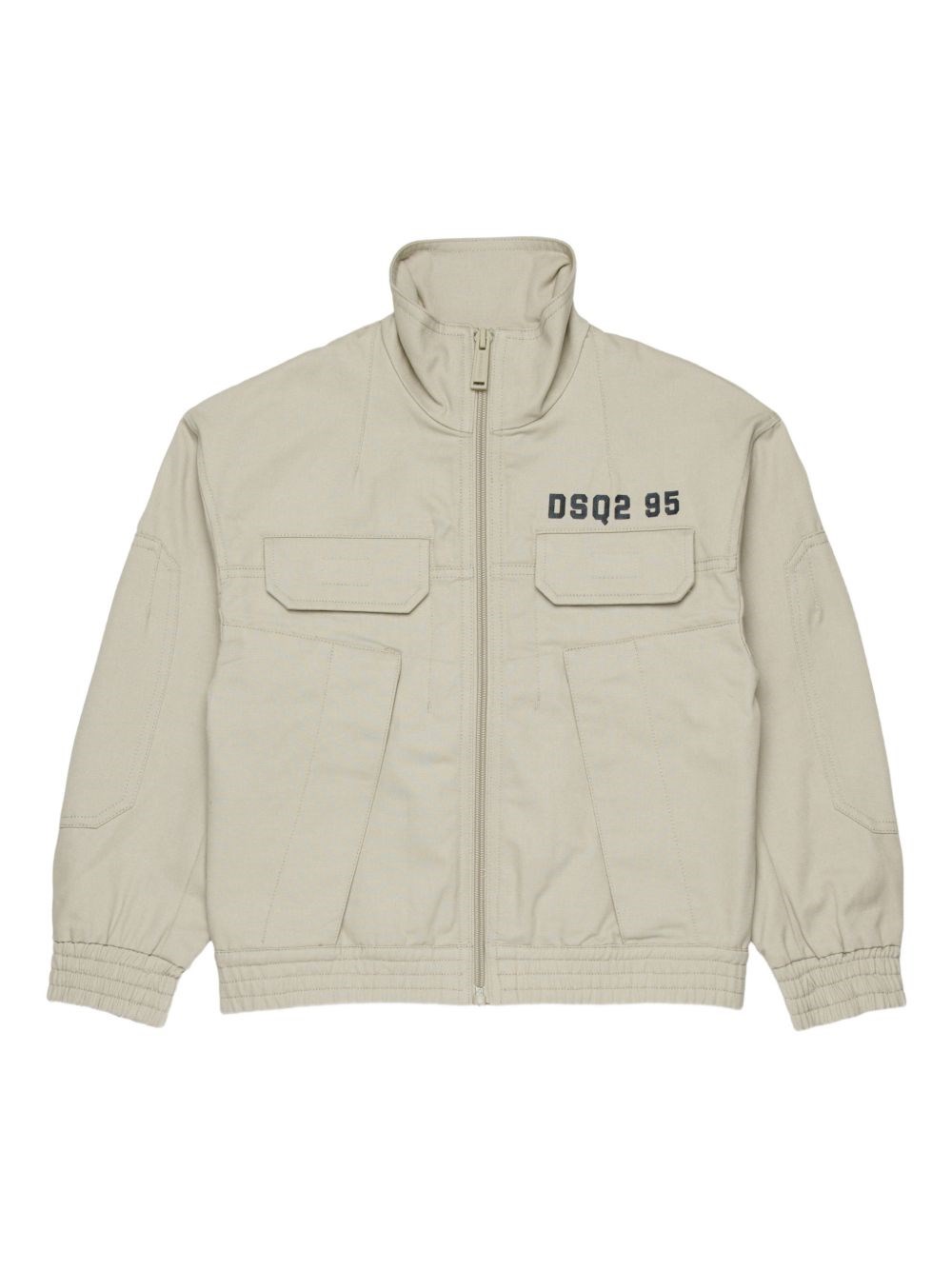 Dsquared2 Kids' Jacket With Zip And Pockets In Gray