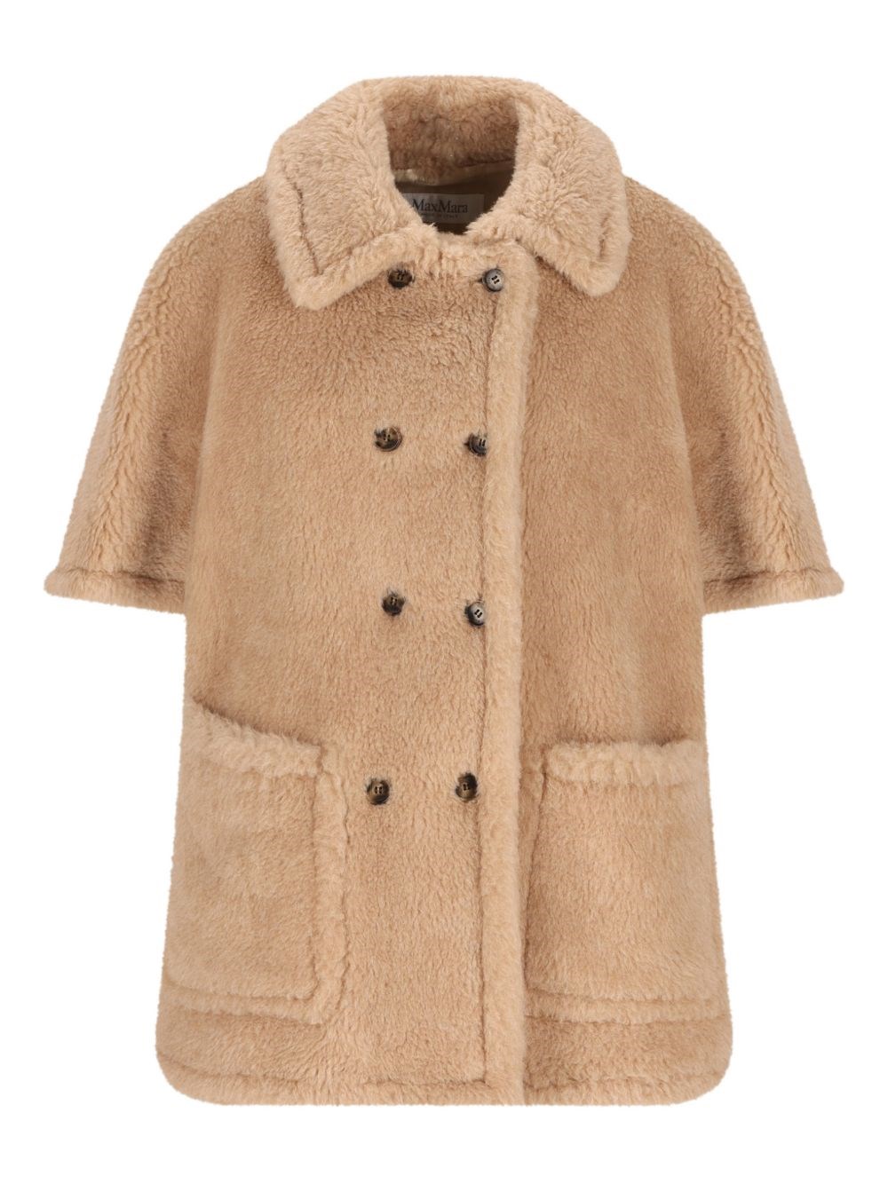 Max Mara Teddy Cape In Alpaca And Cashmere Mxcavallo4 In White