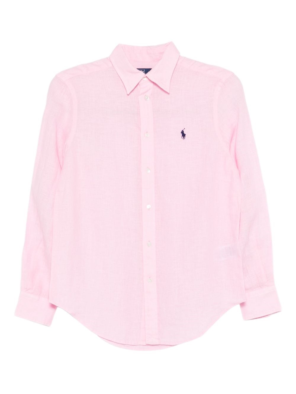 Polo Ralph Lauren Donna Rosa Camicia A Maniche Lunghe Con Bottoni