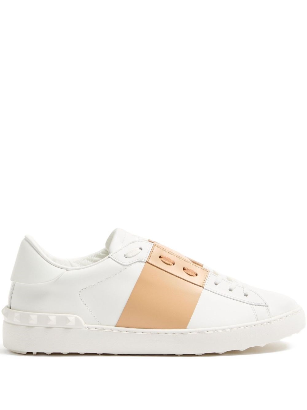 Valentino Garavani Uomo Bianco Sneakers Open In Pelle Di Vitello