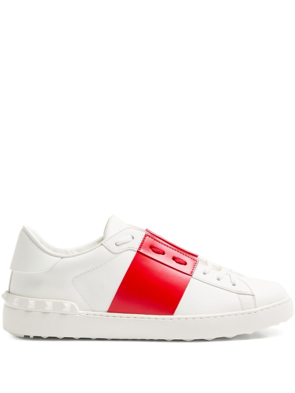 Valentino Garavani Uomo Bianco Sneakers Open In Pelle Di Vitello