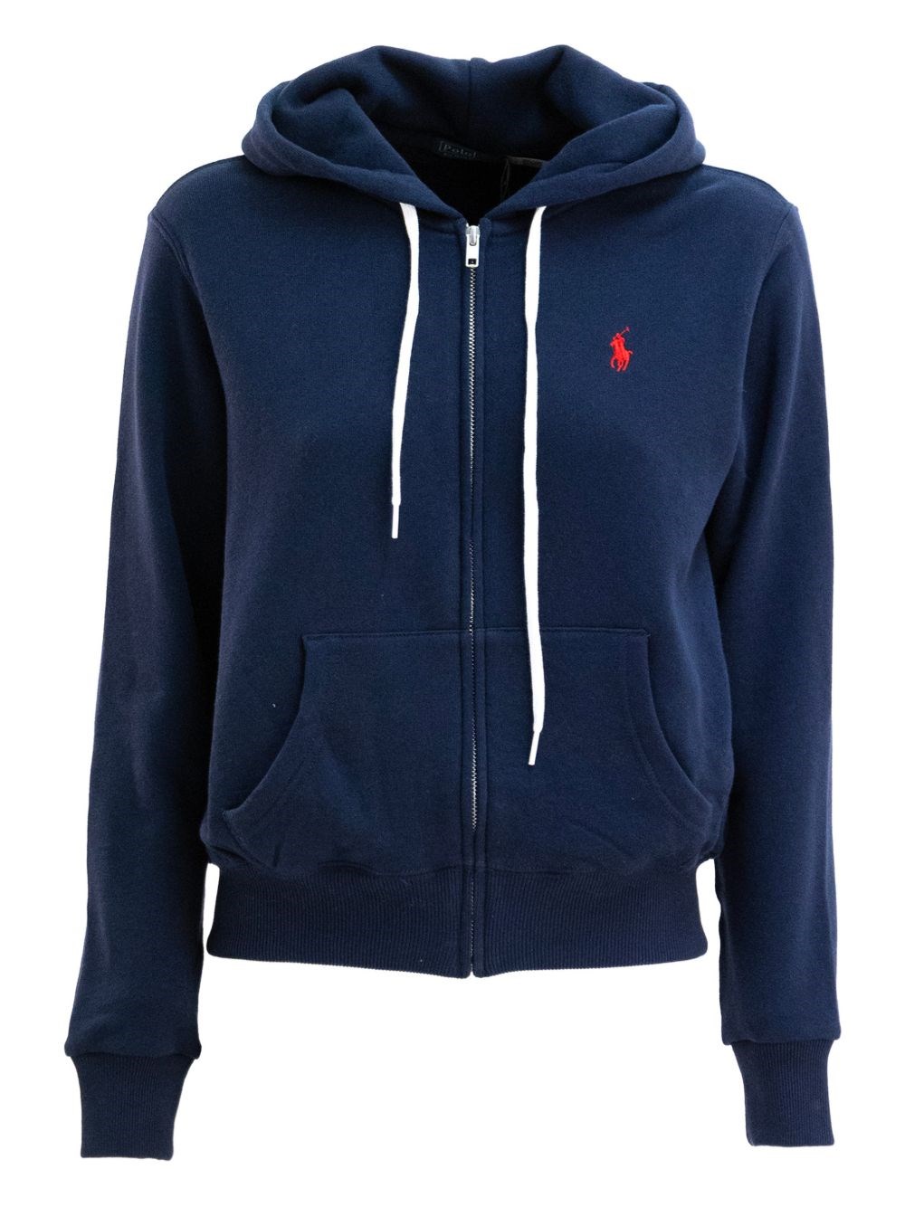 Polo Ralph Lauren Donna Blu Felpa Con Cappuccio E Zip