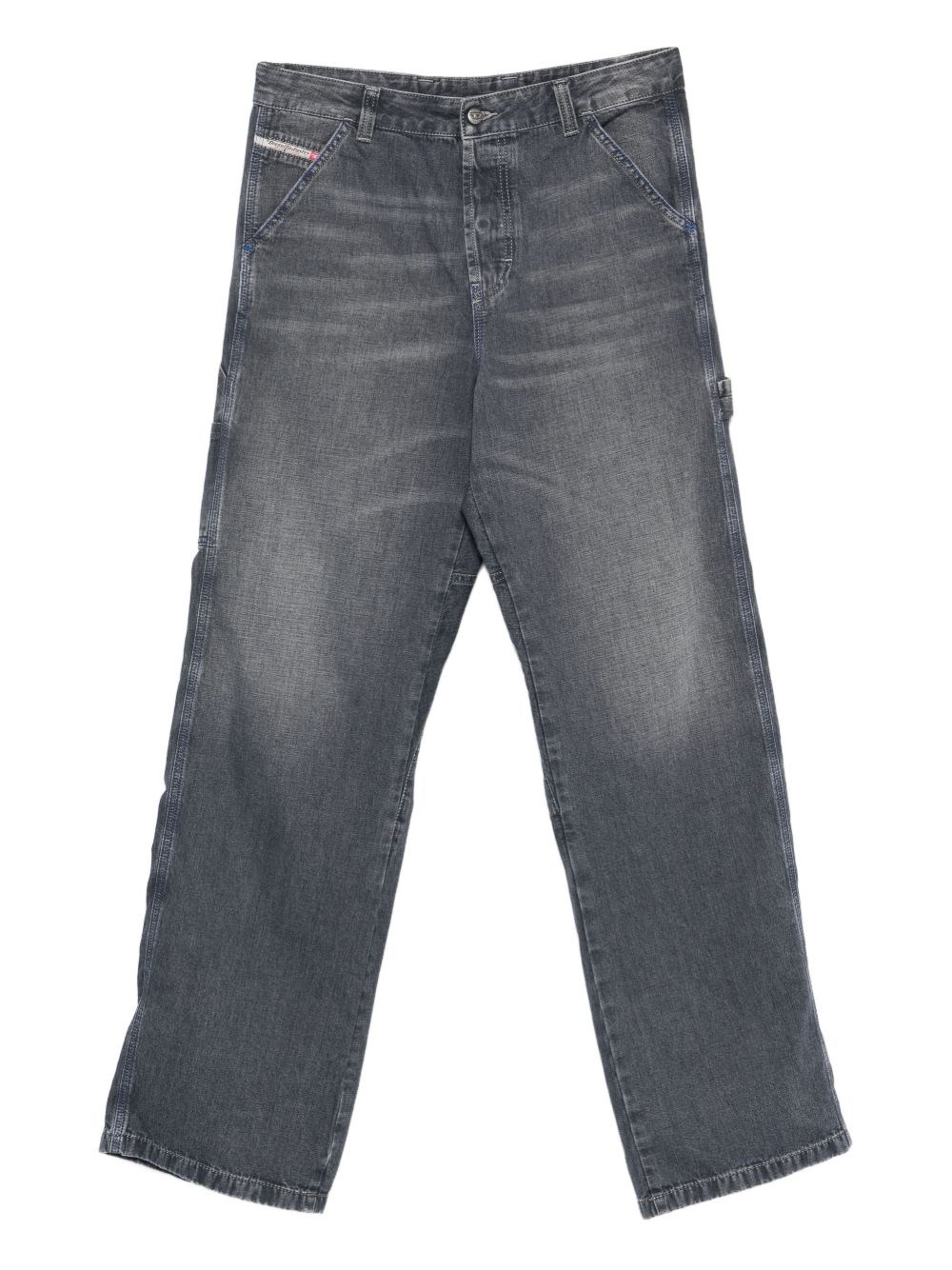 Diesel Uomo Grigio Denim Cinque Tasche
