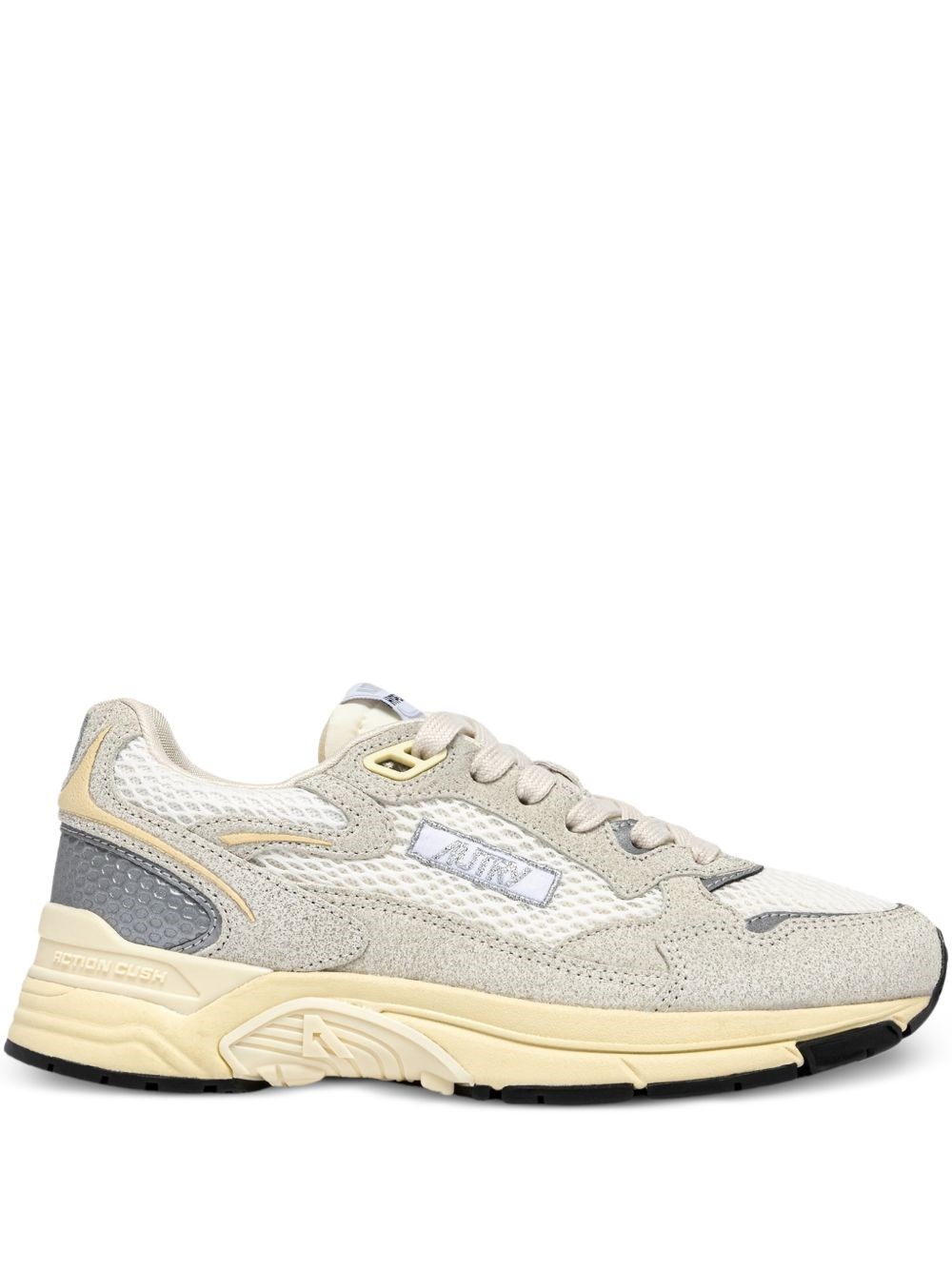 Autry Hyperway Sneakers In Mesh And Suede In White