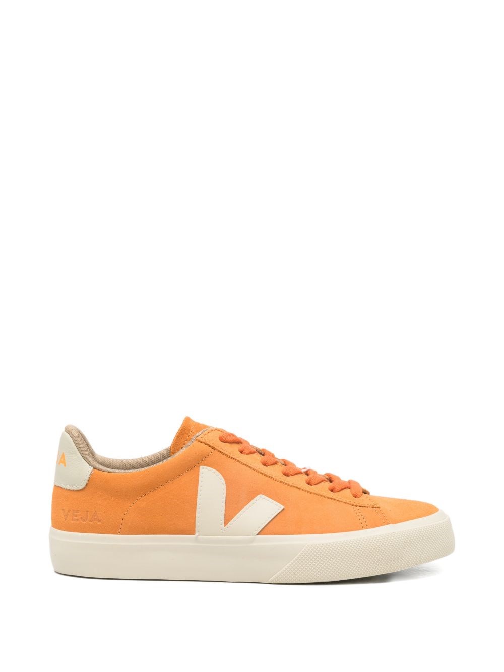 Veja Donna Arancione Sneakers "Campo" Con Applicazione Logo