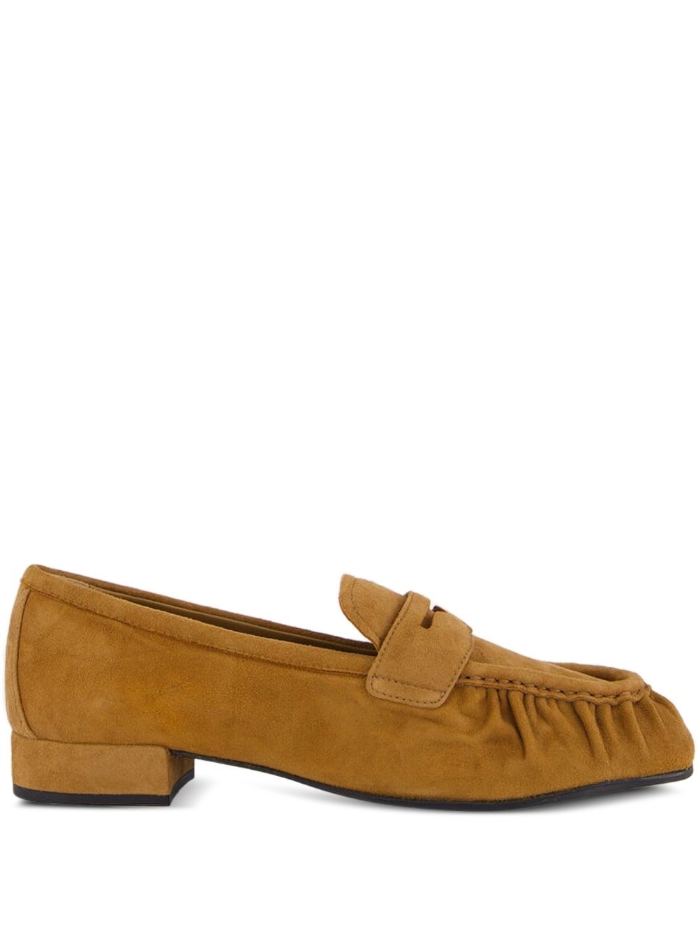 Prada Loafers With Ruffles In Brown