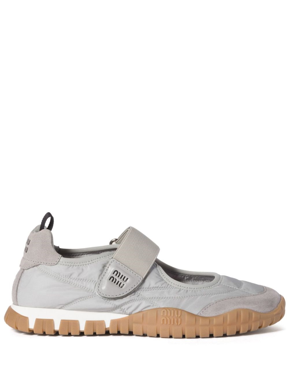 Miu Miu Ballet Flats "tyre" In Gray