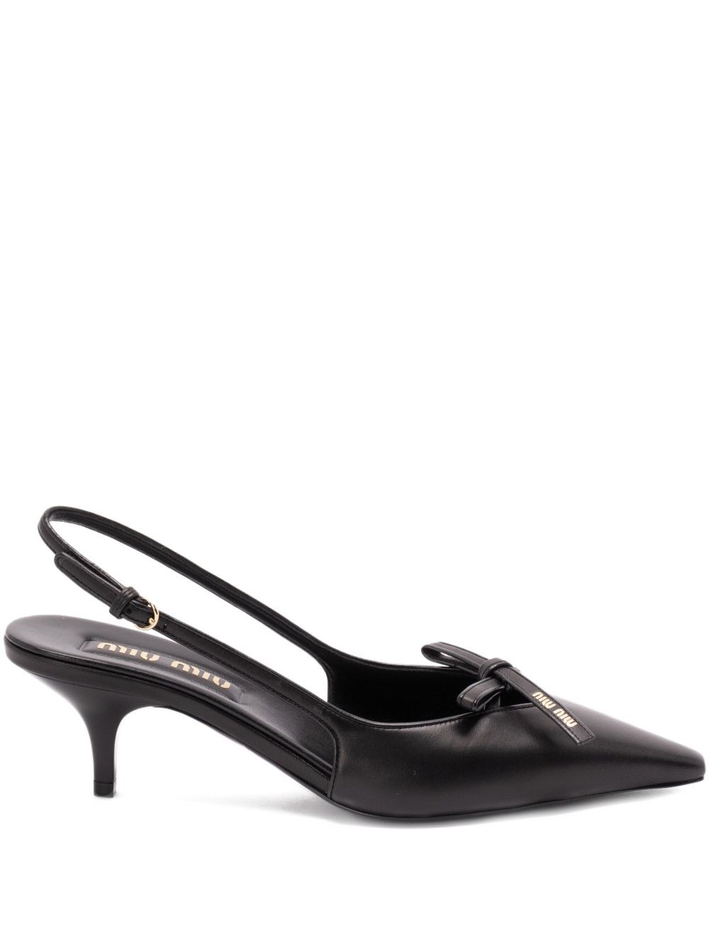 Miu Miu Back Strap Pumps In Black