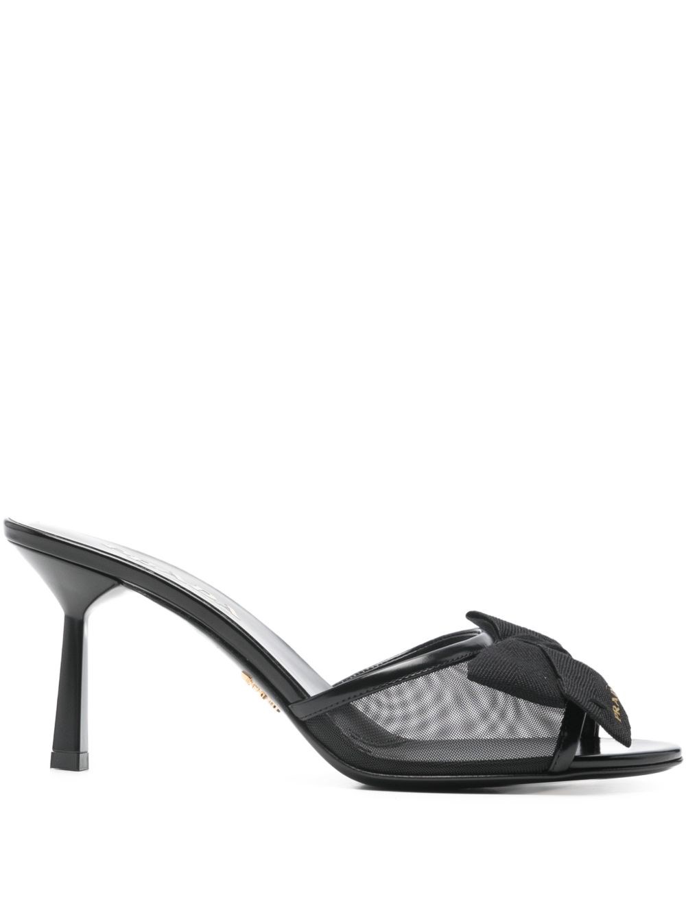 Prada Bow Sandals In Black