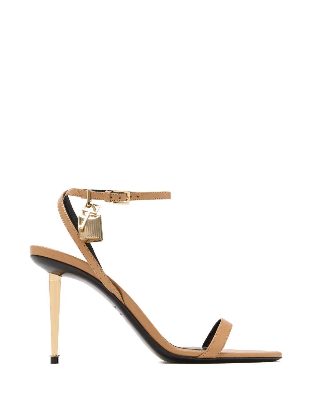 Tom Ford Ankle Strap Sandals With Lock In Brown