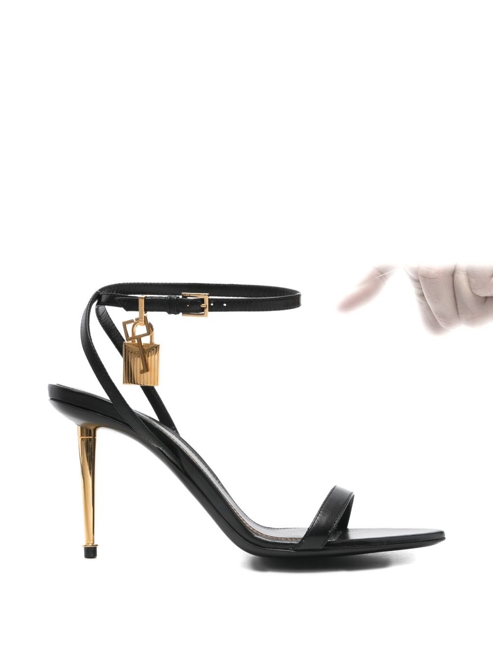 Tom Ford Ankle Strap Sandals With Lock In Black