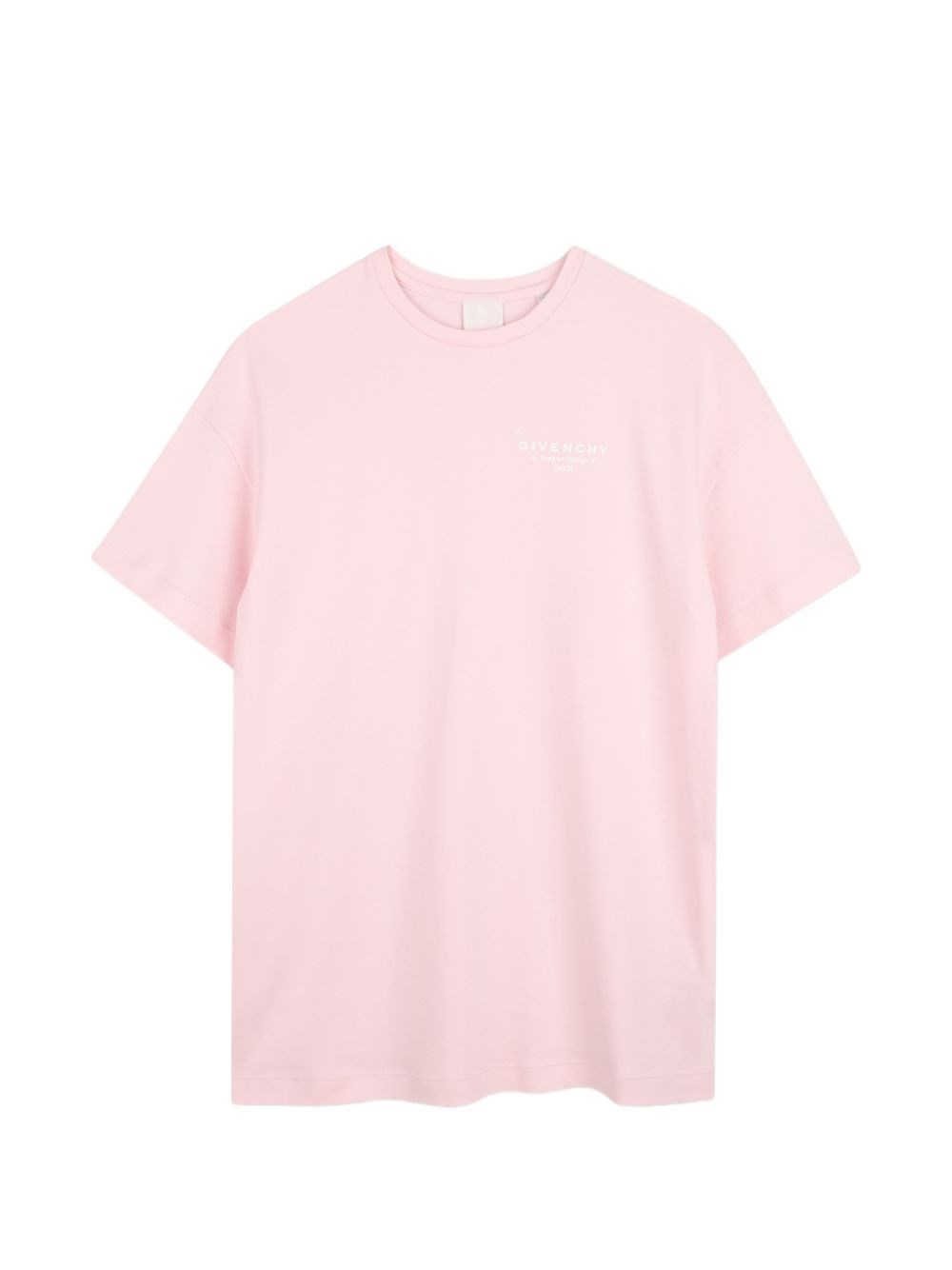 Givenchy Kids Ragazza Rosa Abito In Cotone Girocollo Mezza Manica E Logo