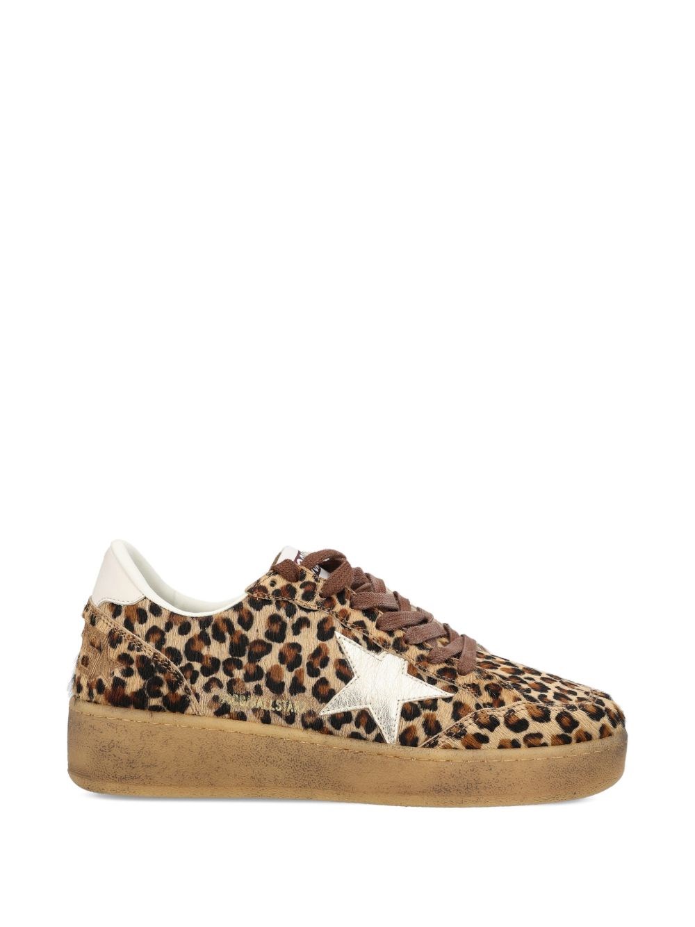 Golden Goose Sneakers "ballstar" Leopard Print Pony In Multi