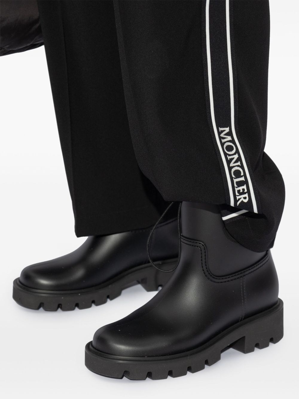 Moncler Kickstream Rain Boots In Black