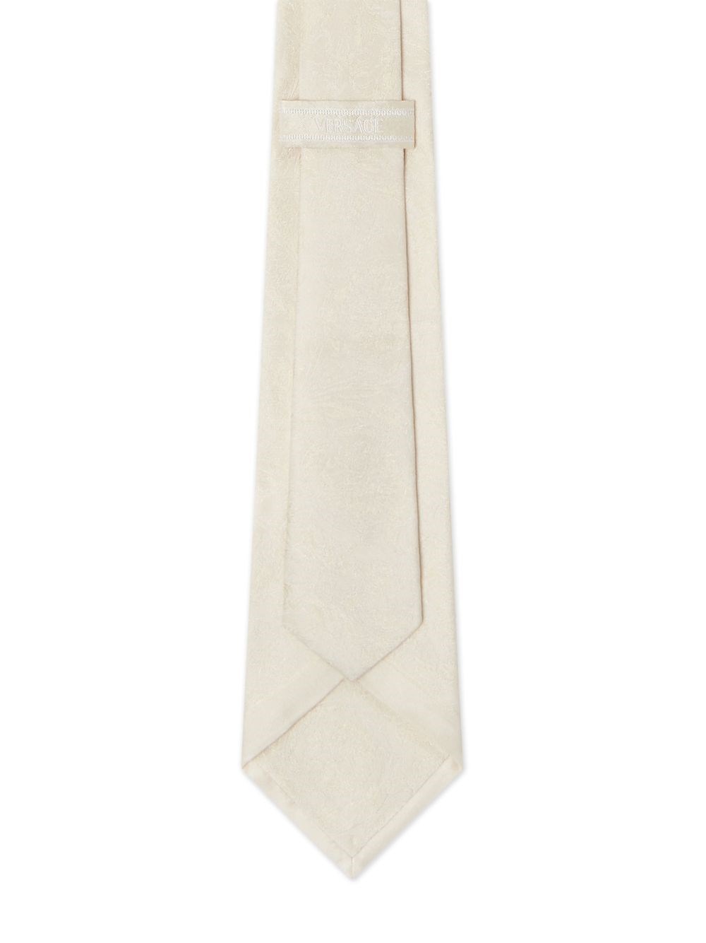 Versace Baroque Print Tie In White