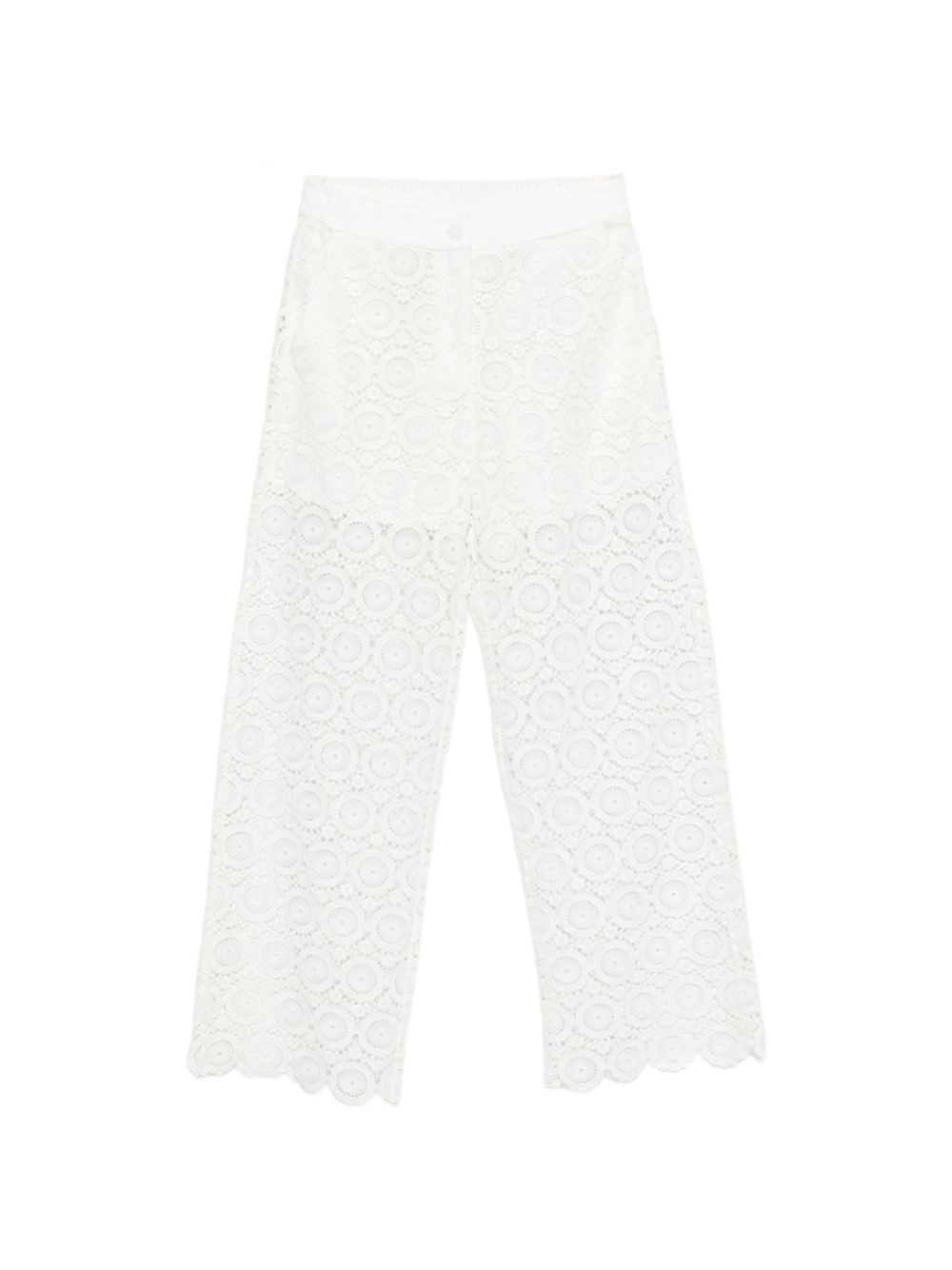 Twinset Kids' Macrame' Pants In White