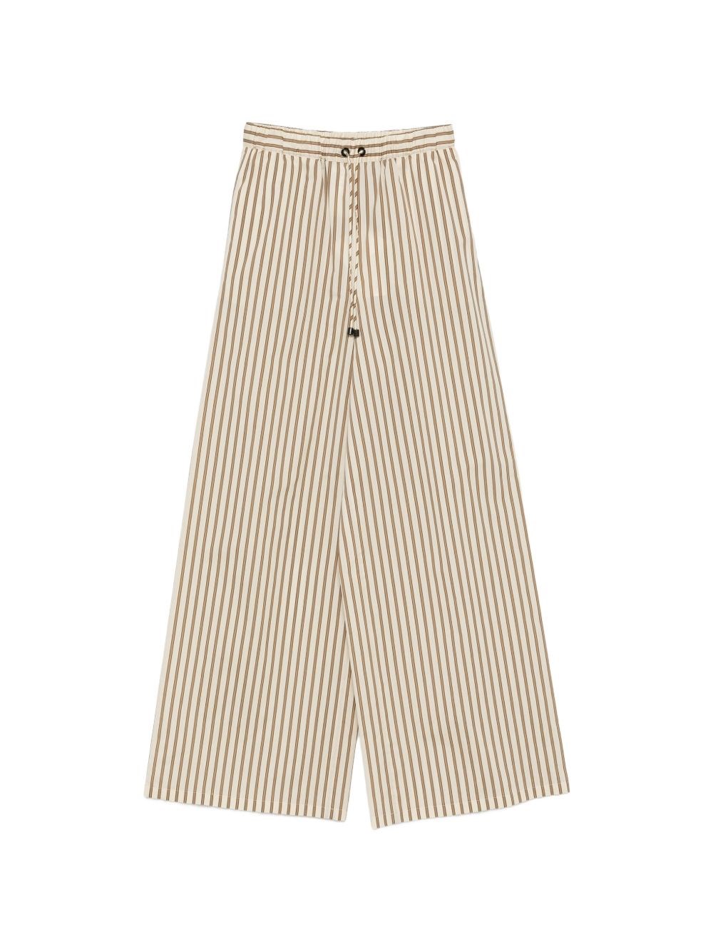 Max Mara Donna Bianco Pantalone Morbido " Ordine" Con Tasche