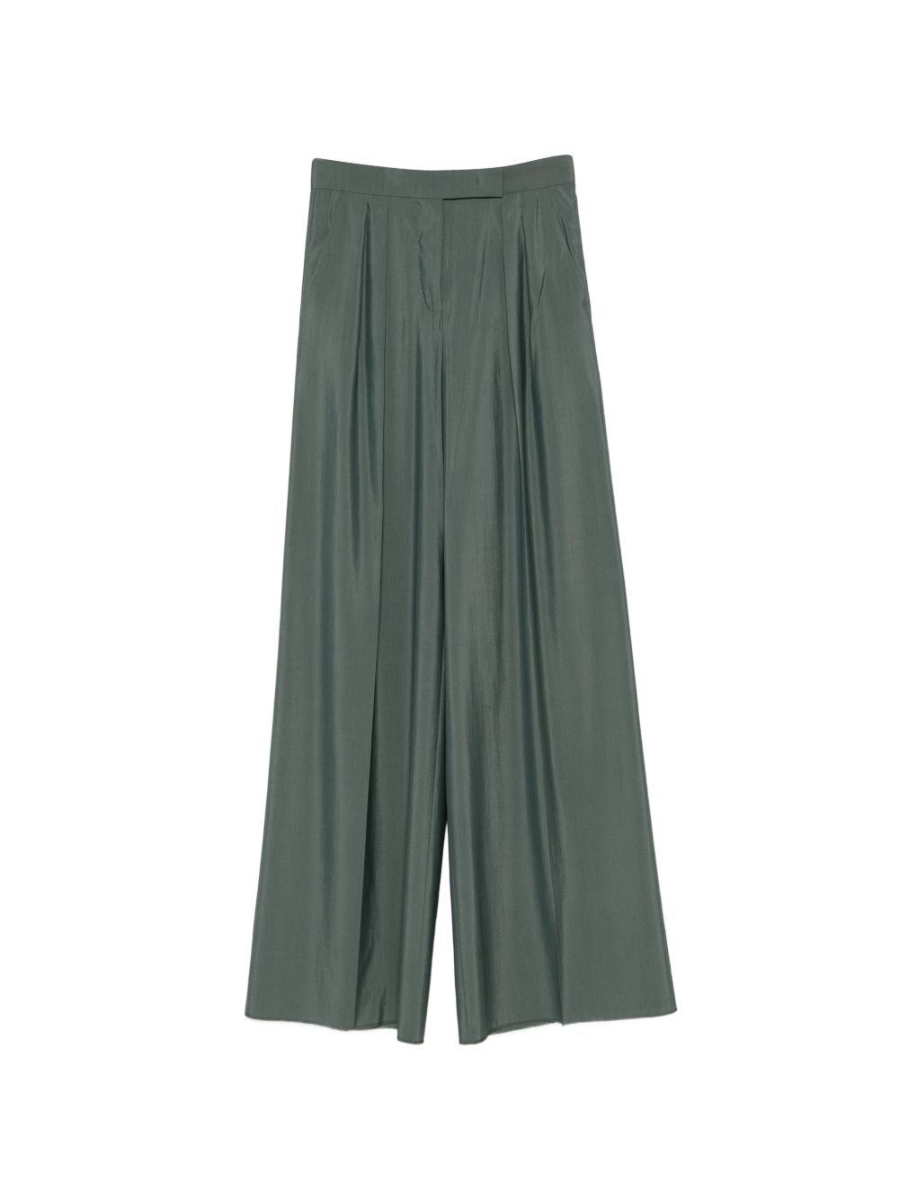 Max Mara Donna Verde Pantalone Morbido " Mxmgiallo" Con Tasche