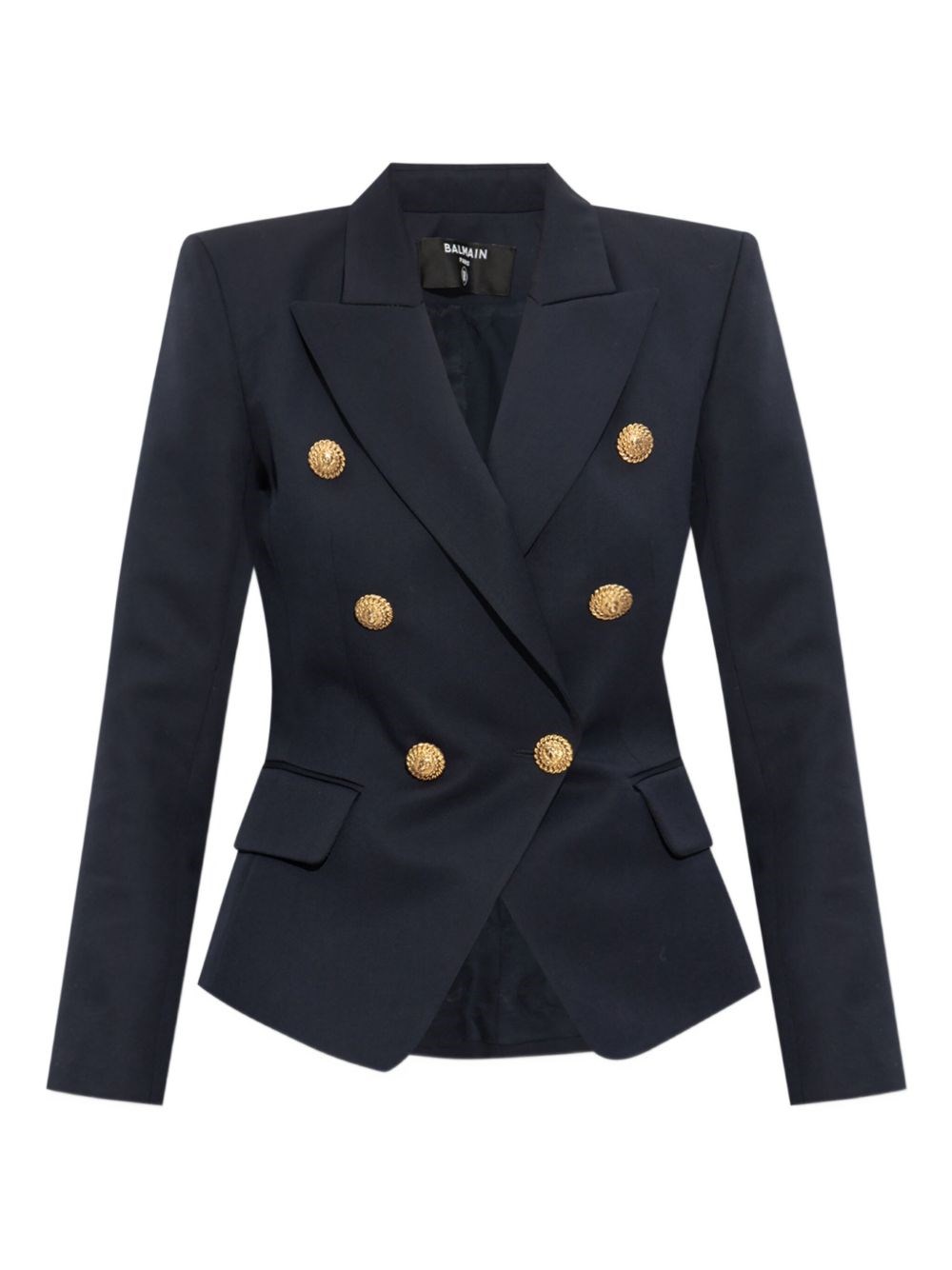 Balmain Double-breasted Blazer In Blue