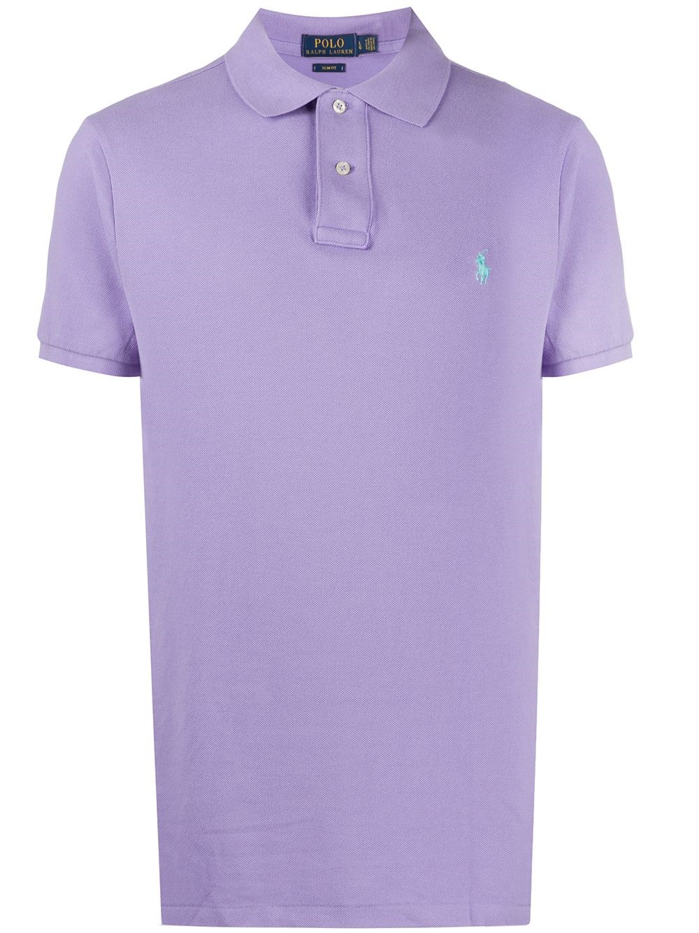 Polo Ralph Lauren Uomo Viola Polo Mezza Manica Con Colletto E Bottoni
