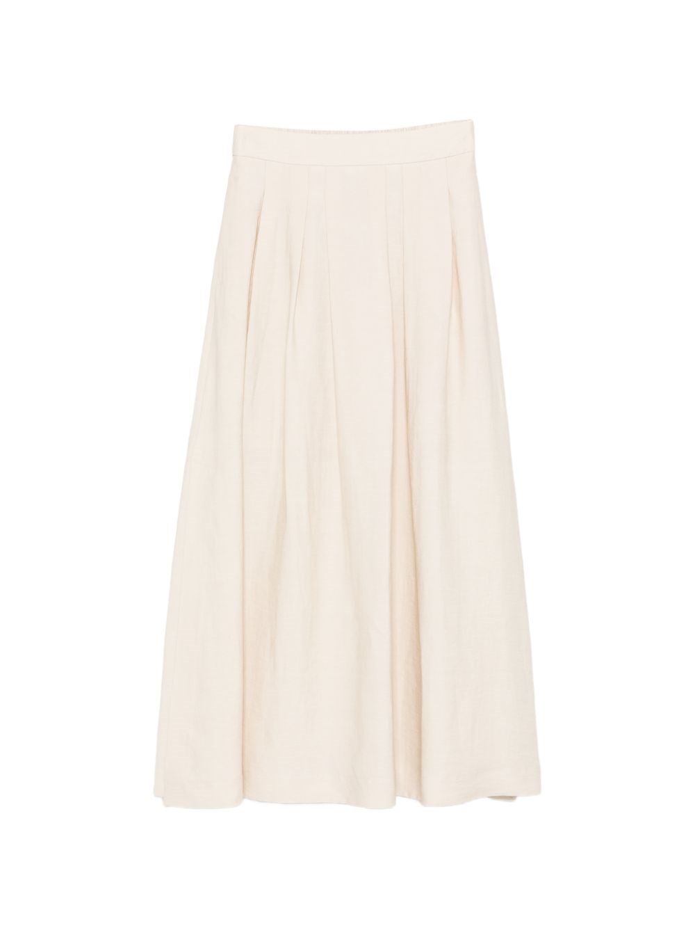 Peserico Pleated Long Skirt In White