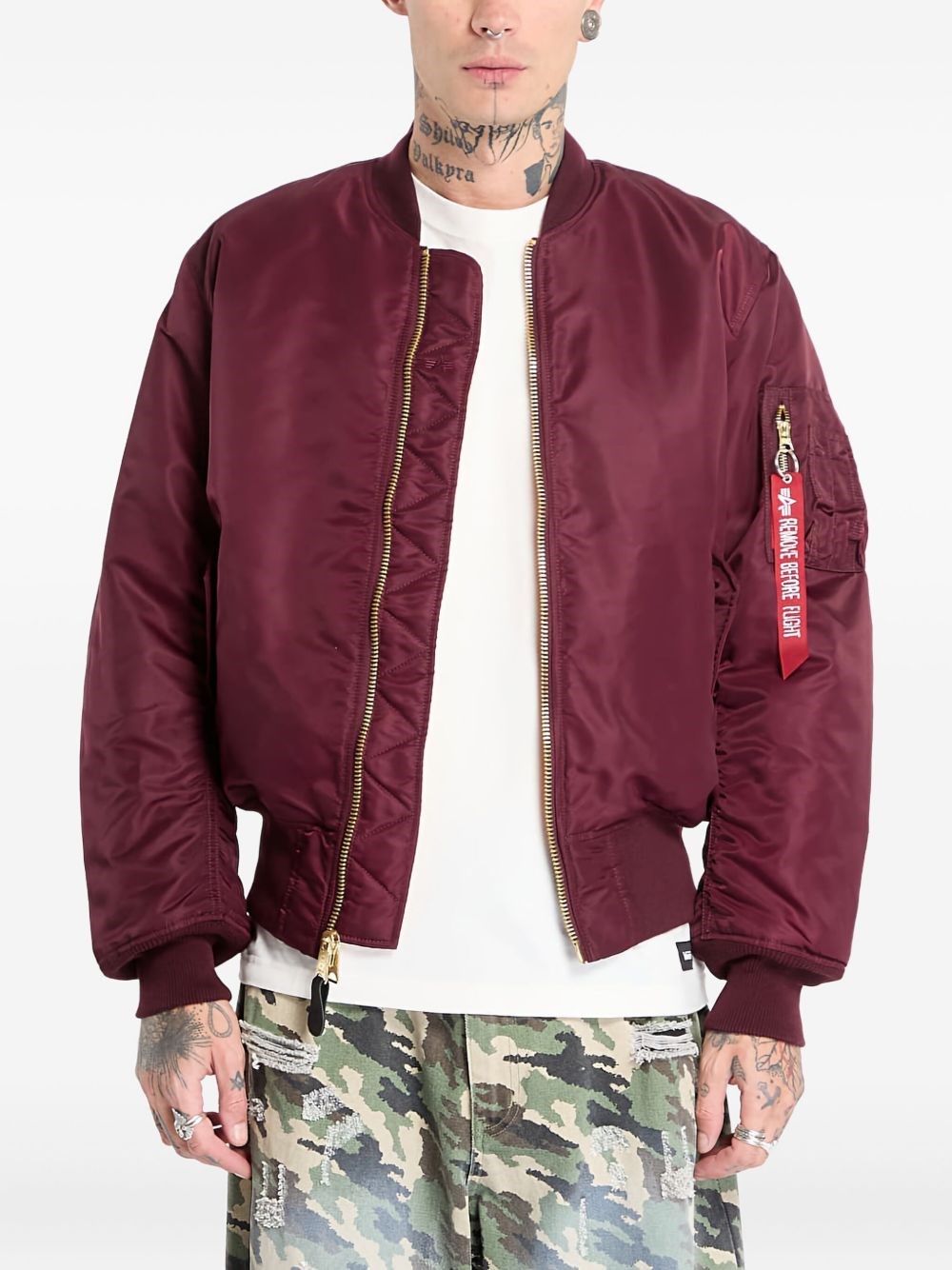 Alpha Industries Bomber Jacket "ma-1 Tt" In Red