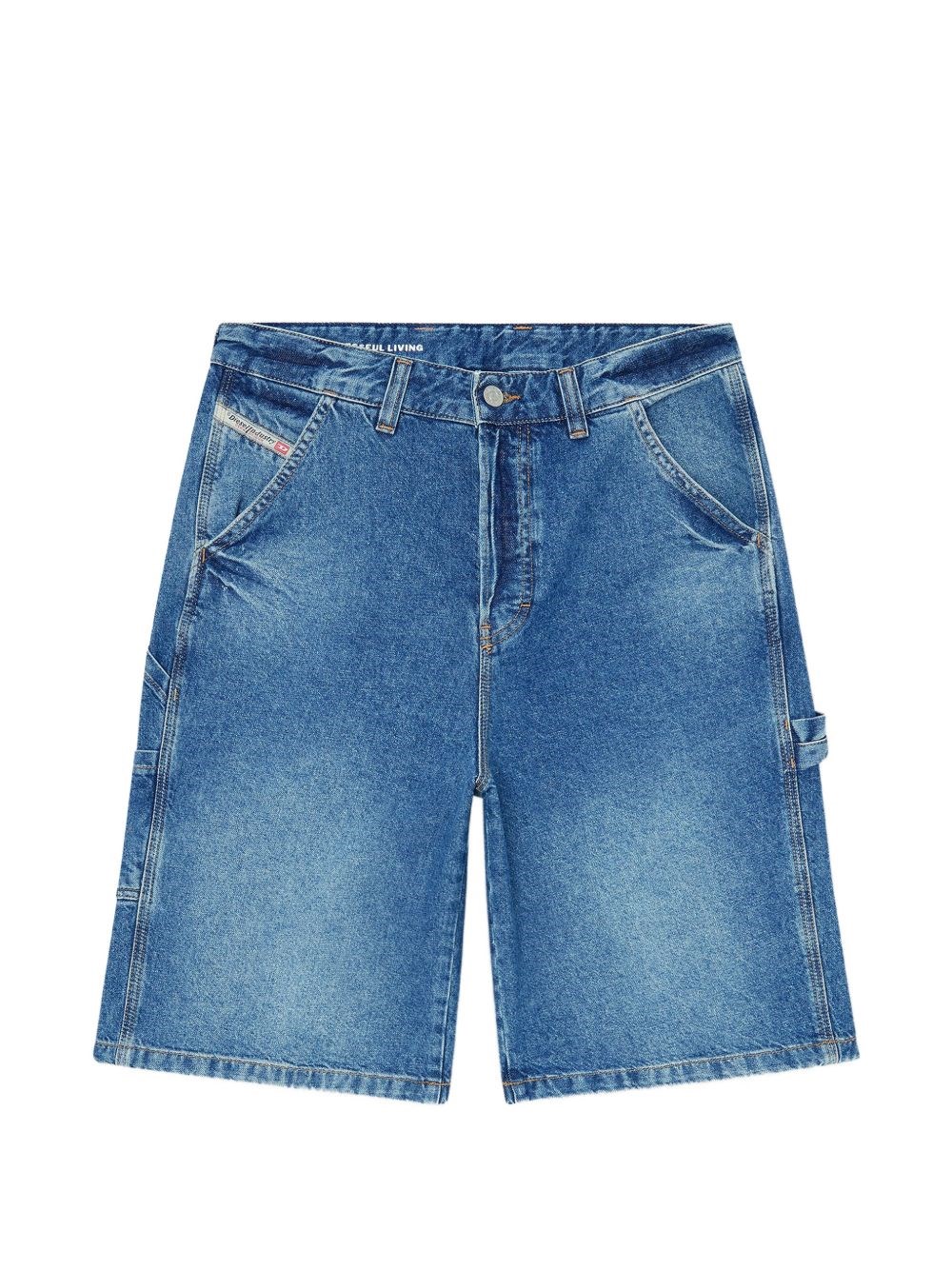 Diesel Uomo Blu Shorts In Denim "D-Livery-W"