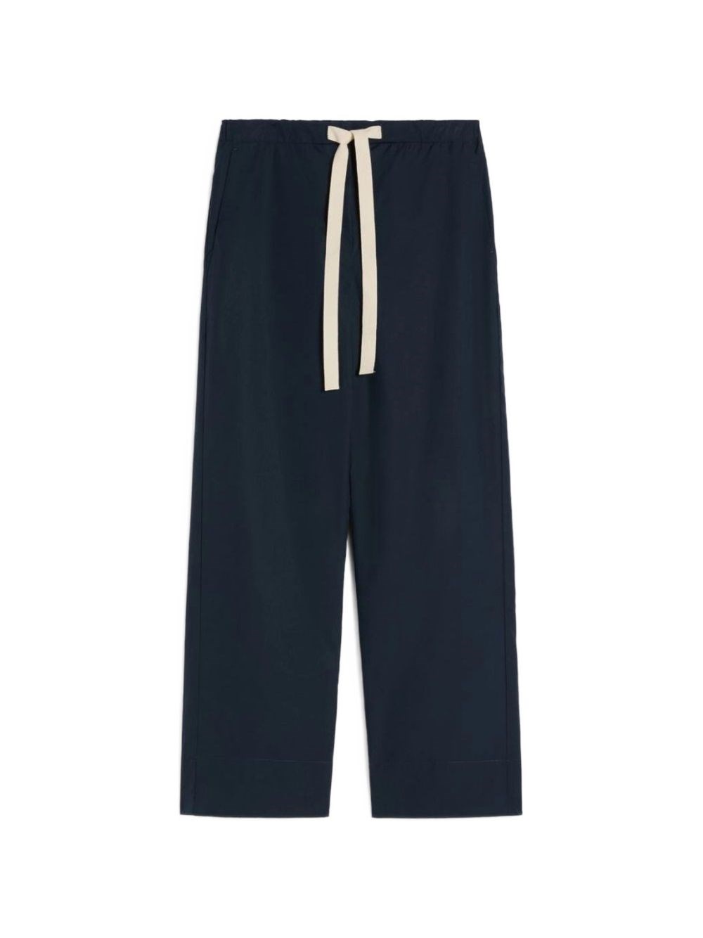 'S Maxmara Donna Blu Pantalone "Argento" Con Coulisse In Cotone