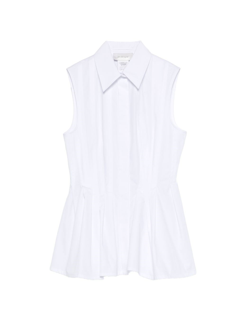 Sportmax Donna Bianco Camicia Plissettata