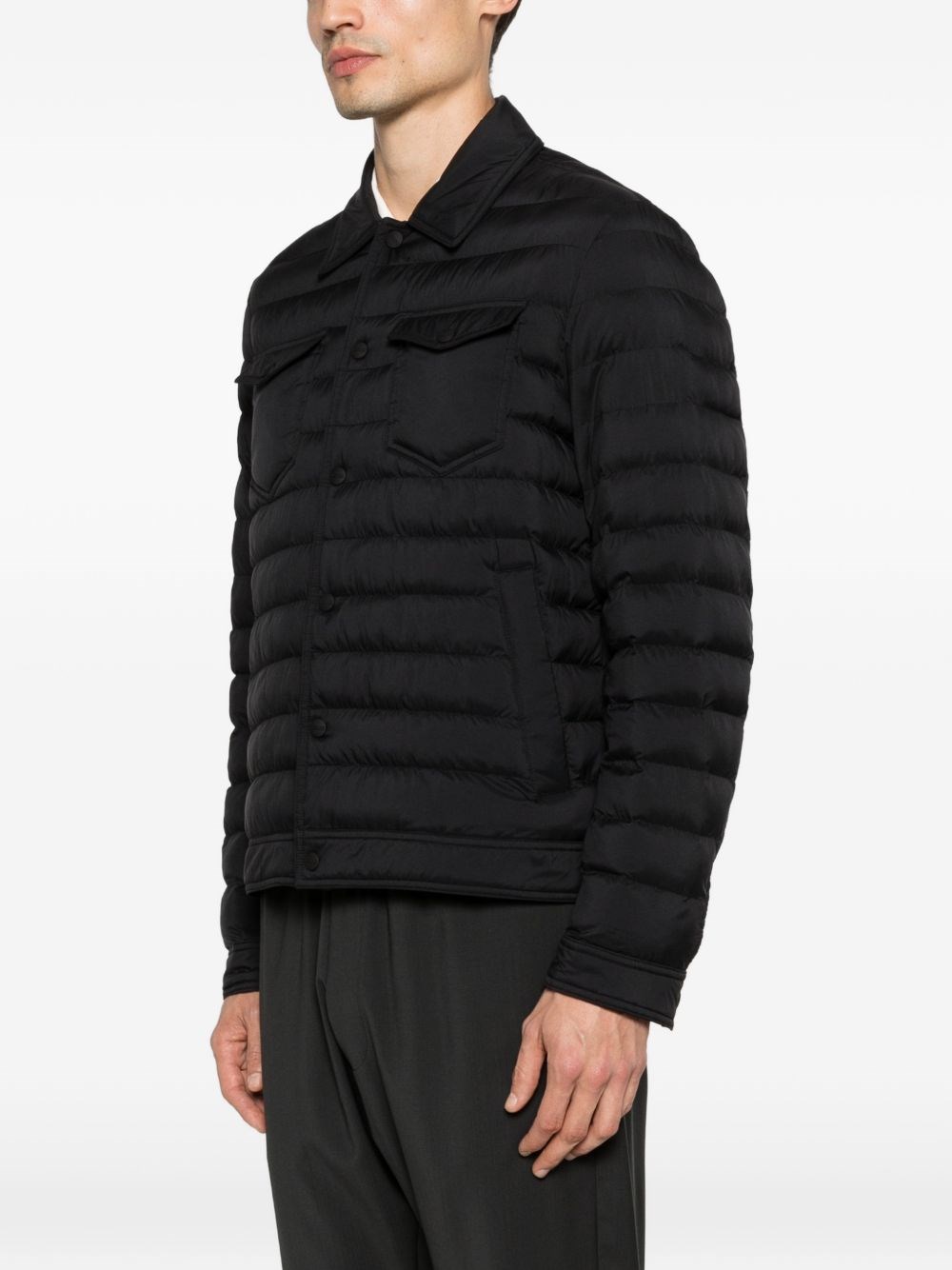 Herno Quilted Padded Jacket In Black