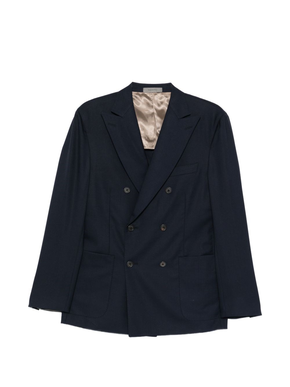 Corneliani Double-breasted Suit With Buttons In Blue