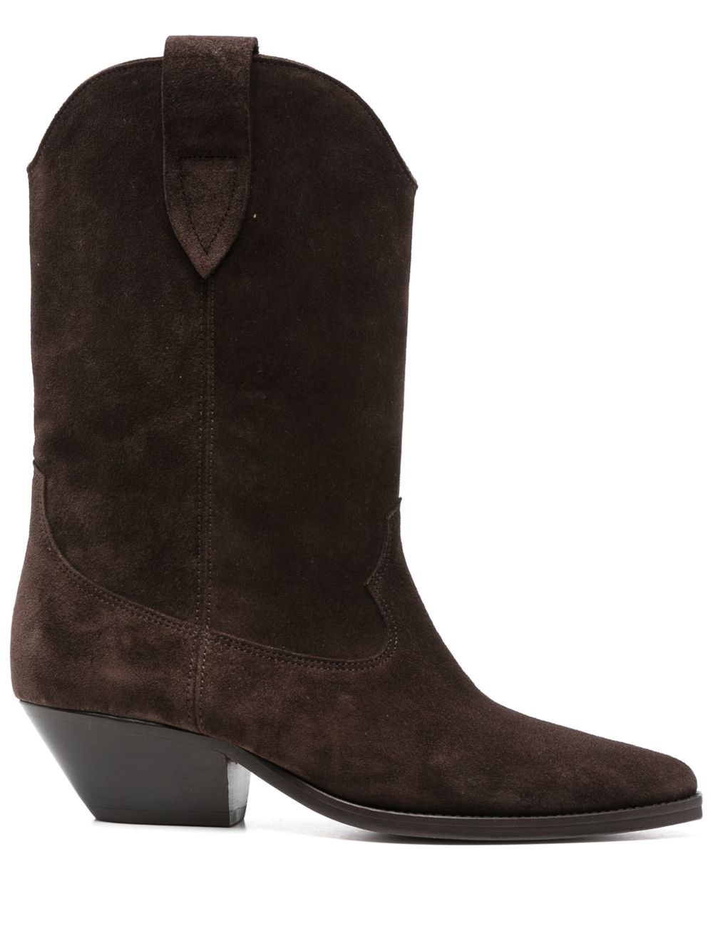 Isabel Marant Women 'duerto' Brown Ankle Boots With Low Block Heel In Suede Woman In Multi
