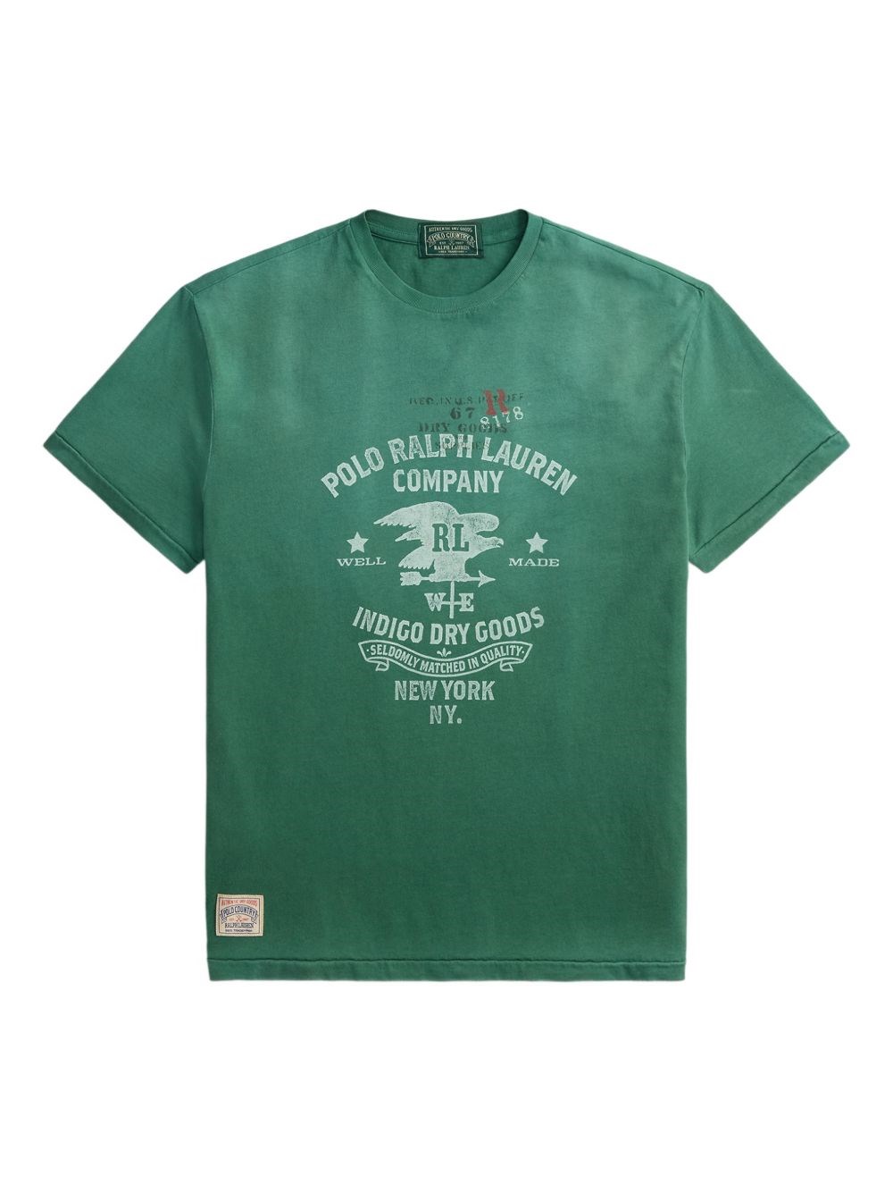 Polo Ralph Lauren Uomo Verde T-Shirt Girocollo Mezza Manica