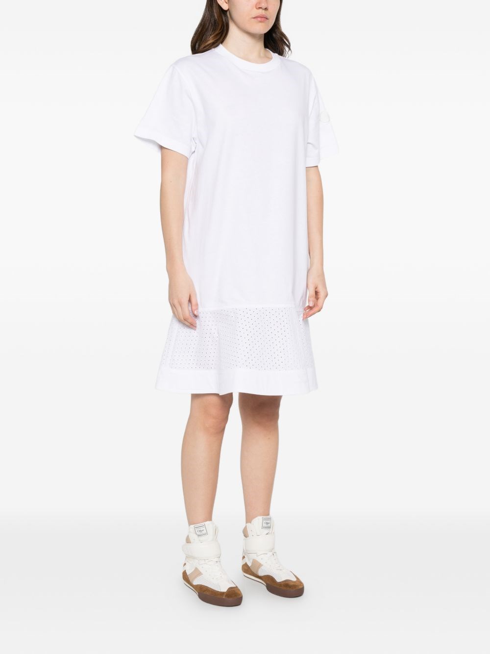 Moncler Ruffled hem mini dress available on Cenere GB - 63649