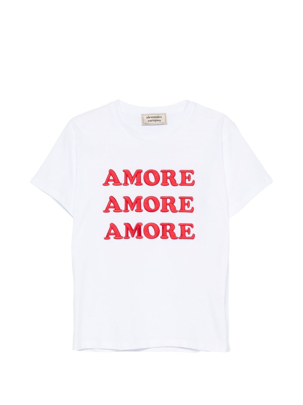 Alessandro Enriquez Crew Neck T-shirt In White