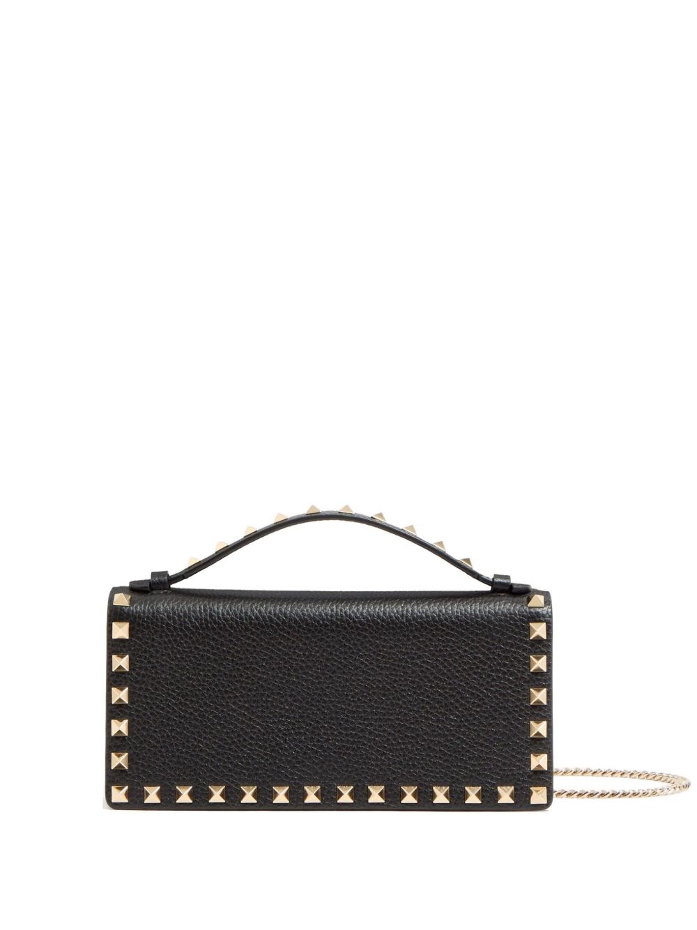 Valentino Garavani Donna Nero Portafoglio Con Catena Rockstud