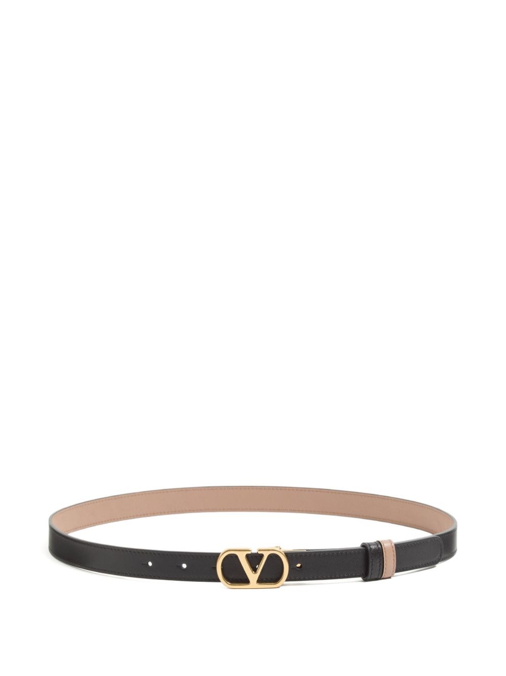 Valentino Garavani Donna Marrone Cintura Vlogo Signature Reversible In Pelle Di Vite