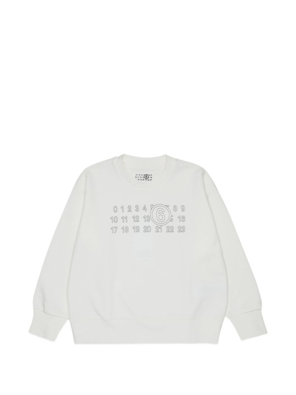 Mm6 Maison Margiela Kids Ragazzo Bianco Maglione Con Logo