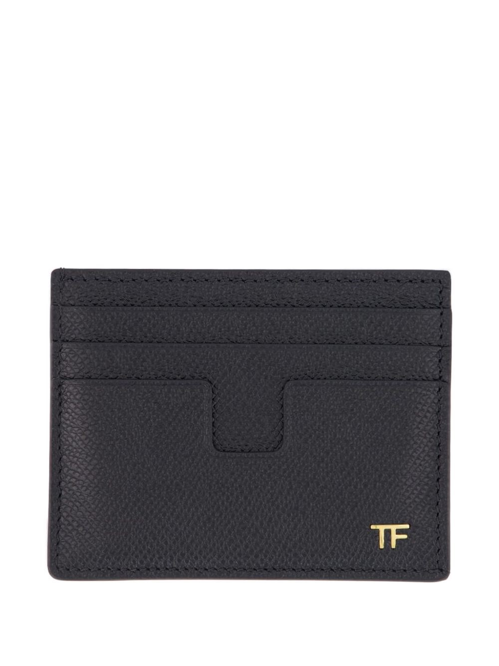 Tom Ford Calfskin Cardholder With Logo In Black