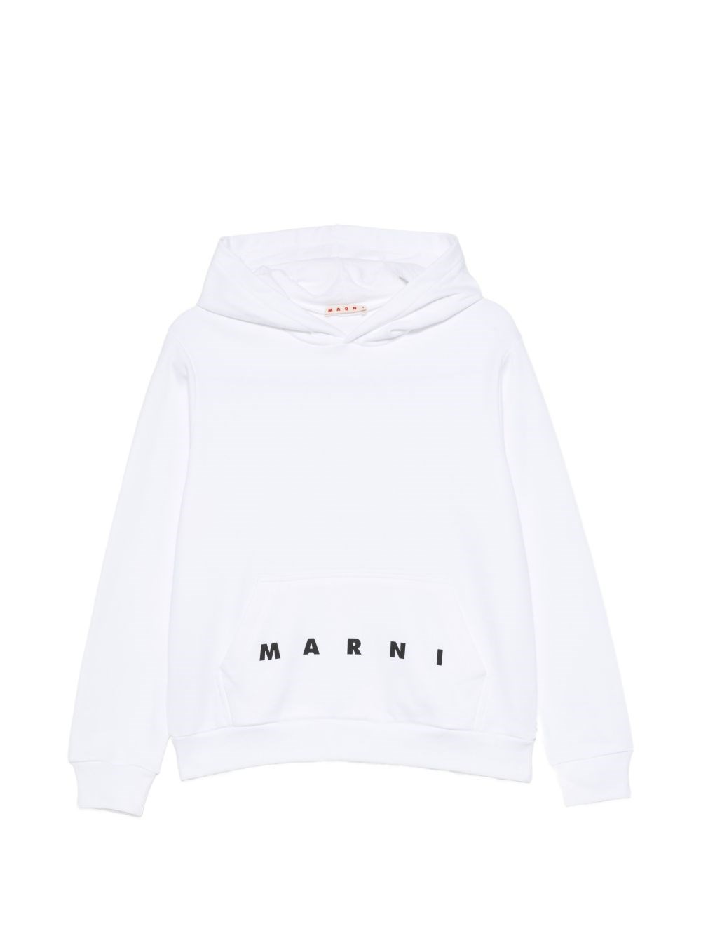 Marni Kids Ragazzo Bianco Felpa Con Cappuccio Con Stampa Logo