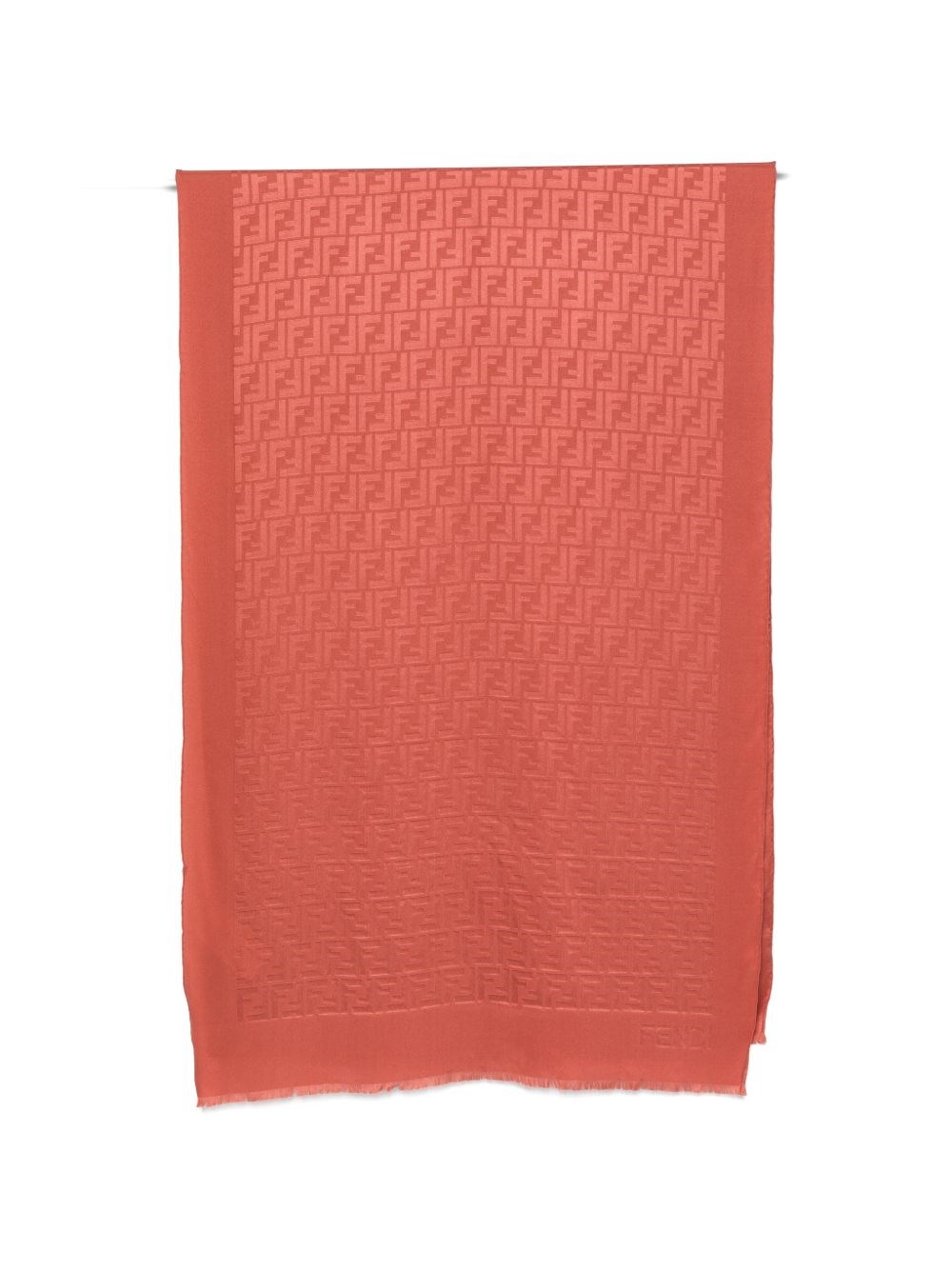 Fendi Scarf With Ff Pattern In Orange