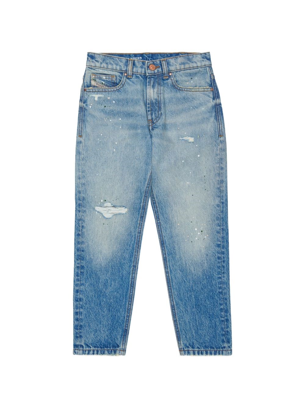 Diesel Kids' D-lucas Jeans With Worn Effect In Blue