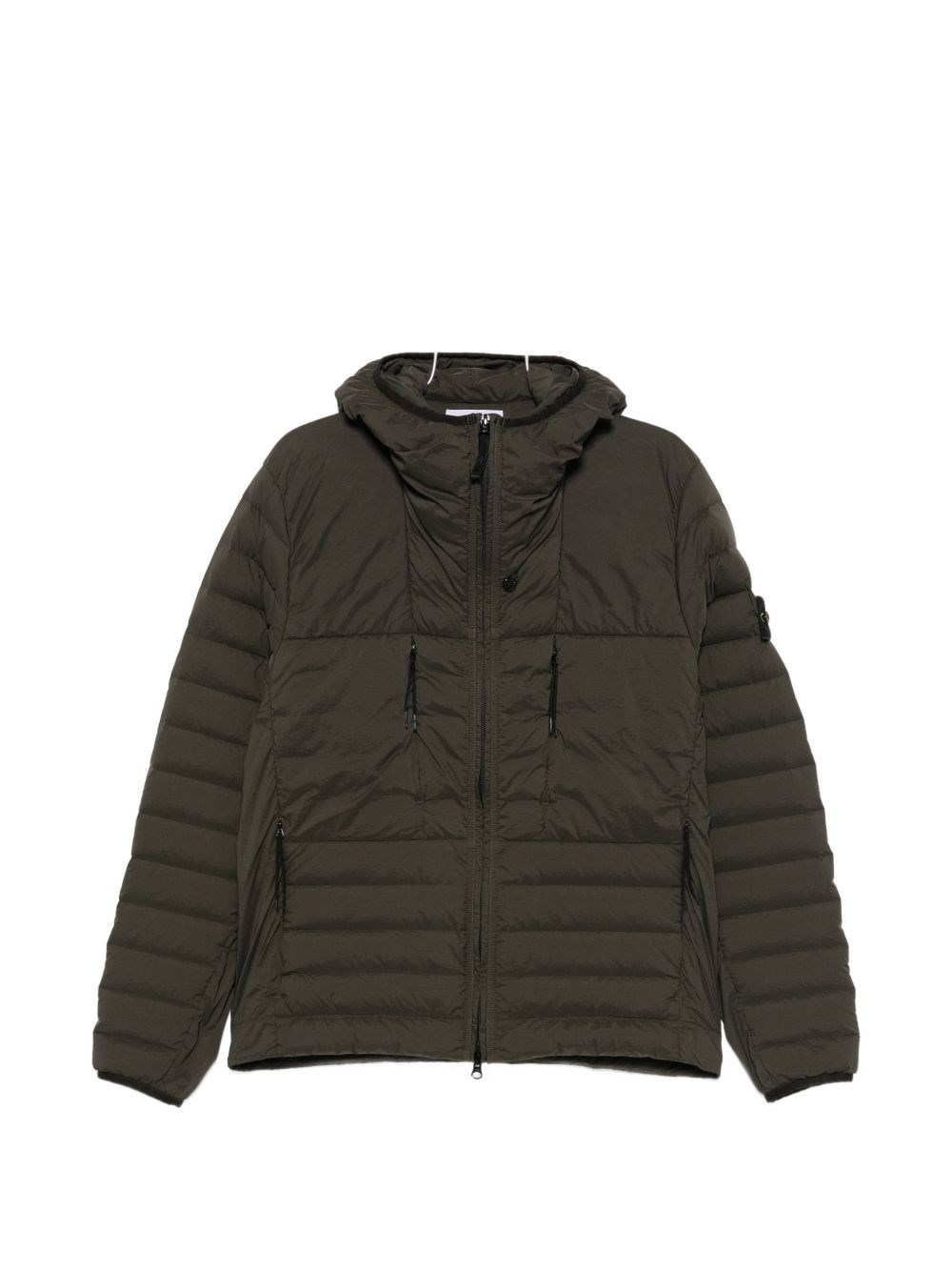 Stone Island Uomo Grigio Giacca Imbottita Con Cappuccio