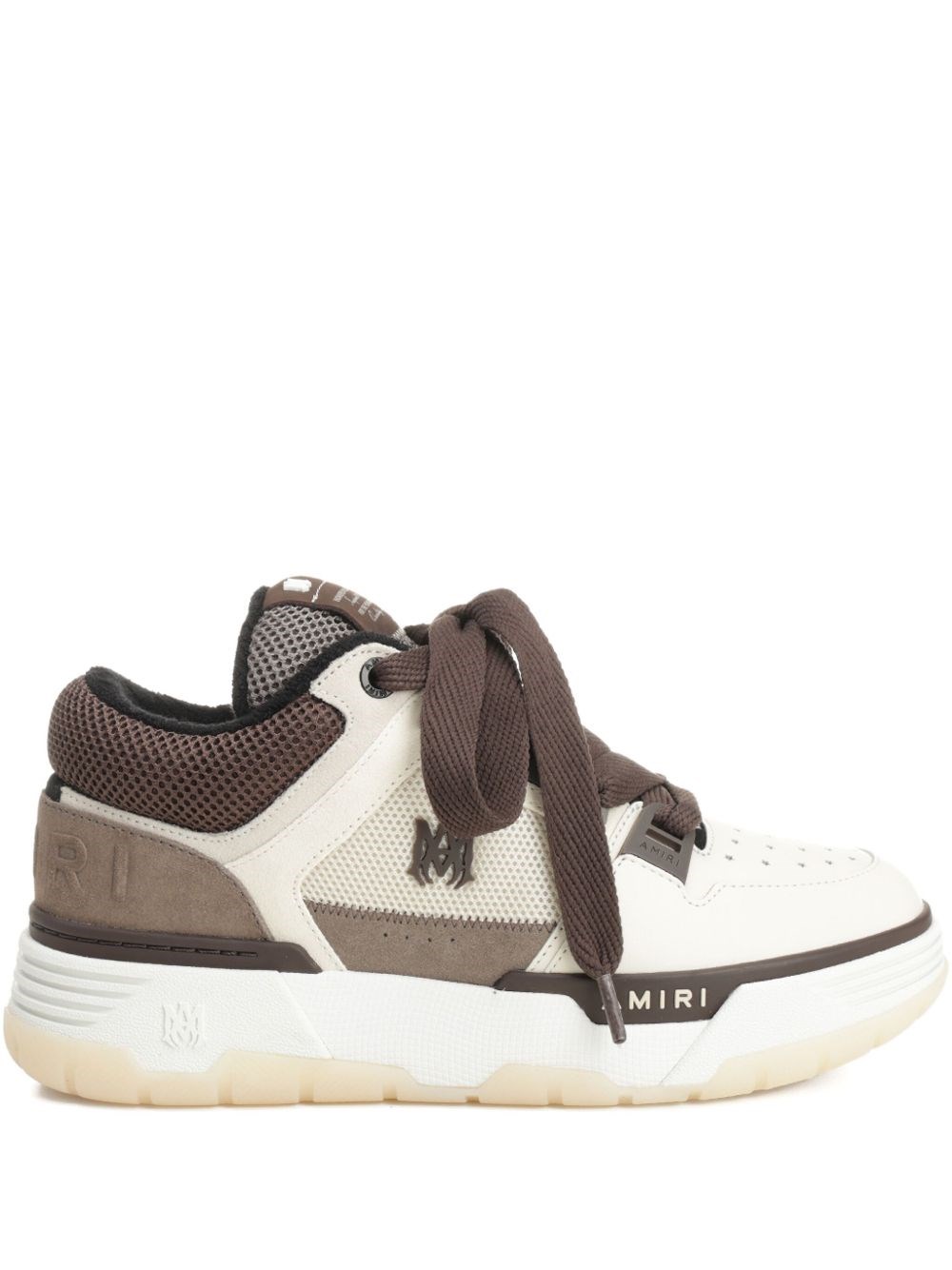 Amiri Cream Chunky Sneakers With Logo Details In Brown