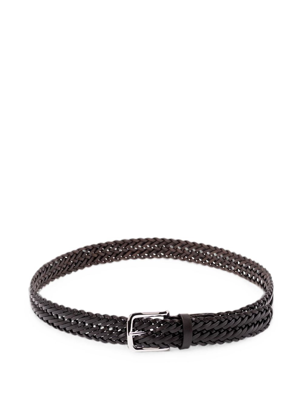 Anderson's Dark Brown Woven Leather Belt
