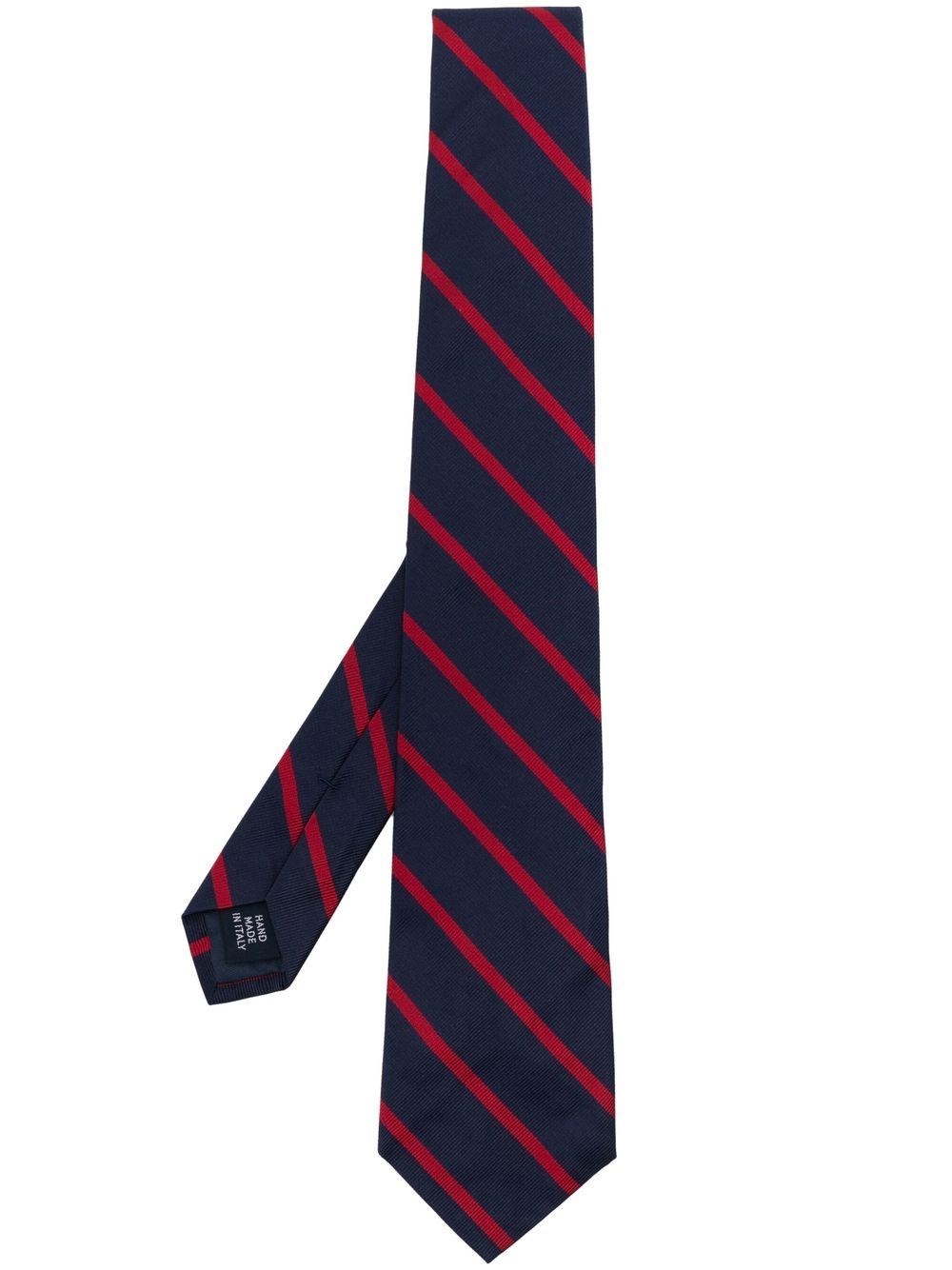Polo Ralph Lauren Navy Blue And Red Striped Tie