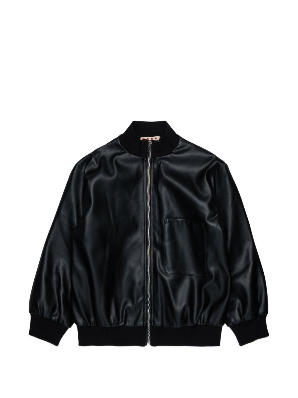 Marni Kids Ragazzo Nero Bomber Con Applicazione Logo