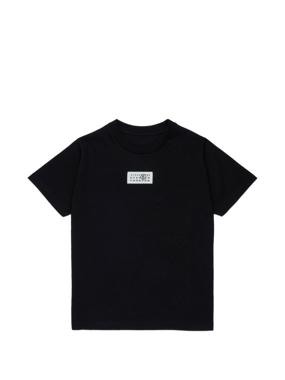 Mm6 Maison Margiela Kids Ragazza Nero T-Shirt Con Applicazione Logo