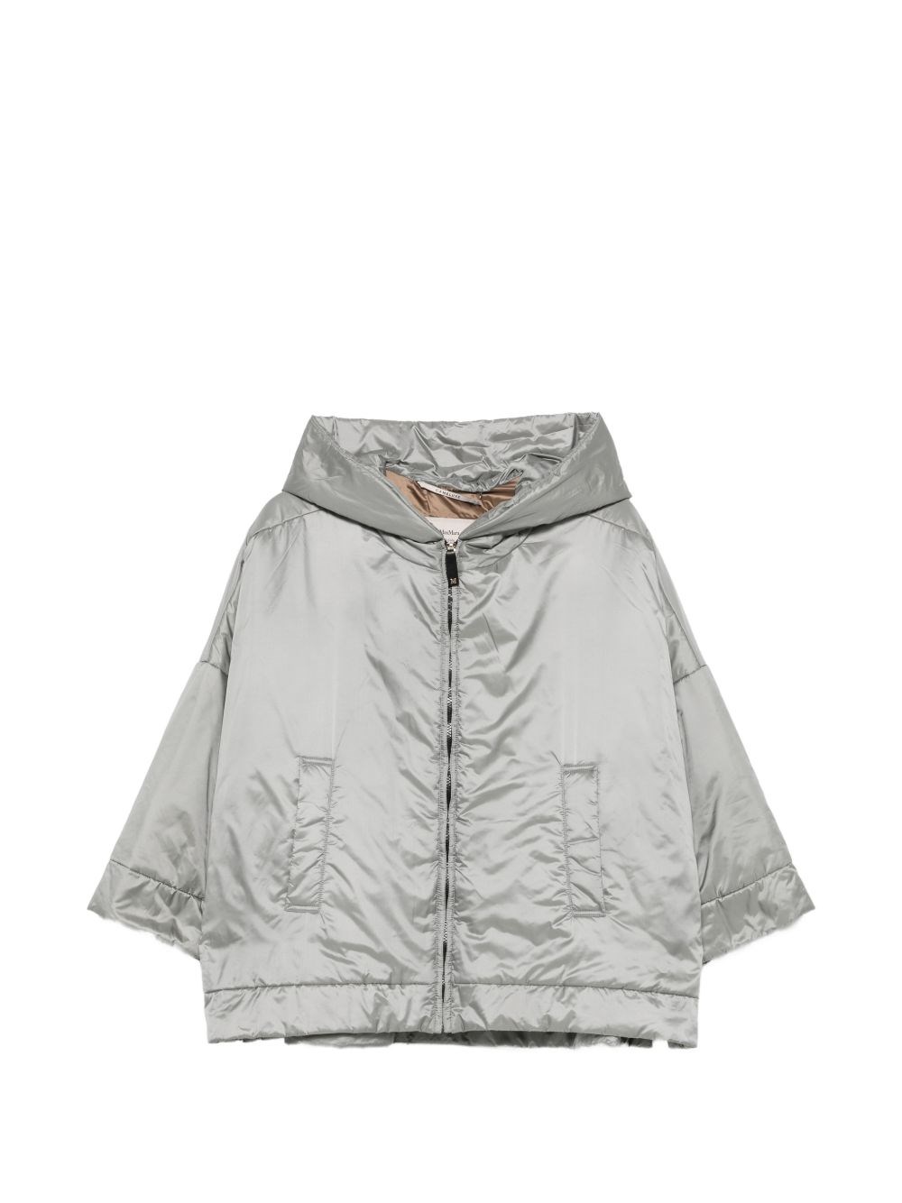 Max Mara The Cube Donna Grigio Giacca Fiore Con Cappuccio